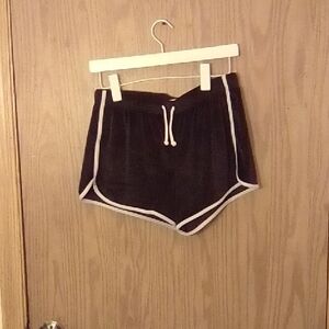 Women's Black Athletic Shorts with White Trim